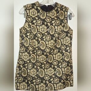 Beaded Brocade Sleeveless Blouse